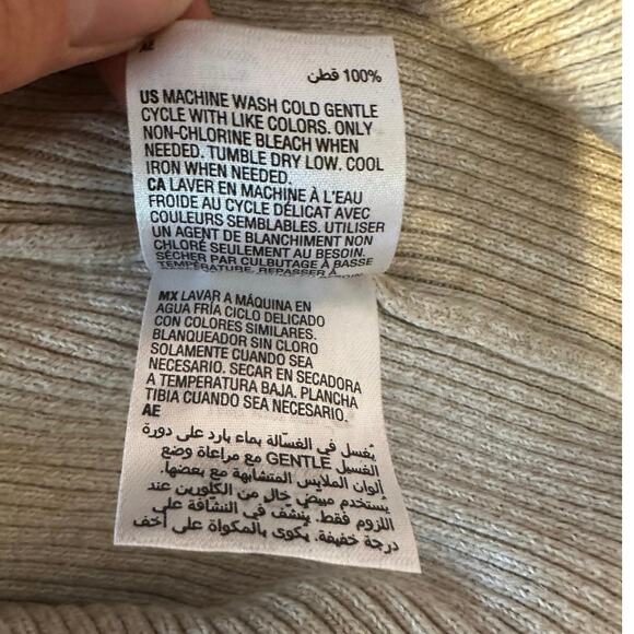 Karen Scott Women’s Ribbed Mock Neck Sweater Size XXL Tan Minimalist Normcore - Picture 7 of 8